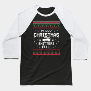 'Merry Christmas Shitters Full' Unique Christmas  Gift Baseball T-Shirt